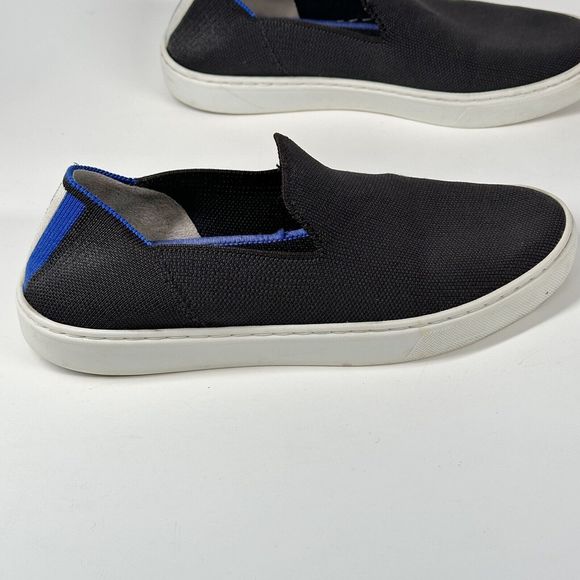 Rothy's Women's The Original Slip On Sneaker Solid Black Textile Shoe Size 7.5 - Picture 8 of 16